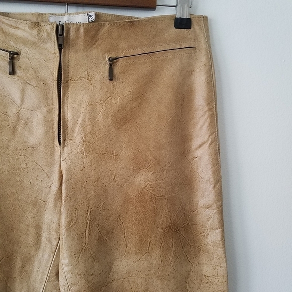 Y2k In Wear Jeans 100% Leather Boot Cut Pants Size 28 - Picture 4 of 11